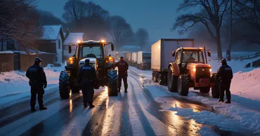 Пять грузовиков разблокировали в Тудоре после ночного гололёда