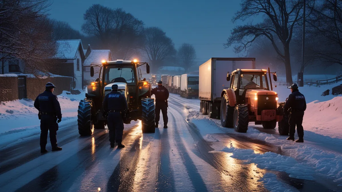 Пять грузовиков разблокировали в Тудоре после ночного гололёда