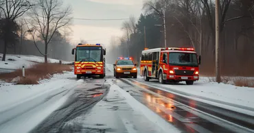 Гололед в селе Улму привел к ДТП с пожарными и травмам пяти человек