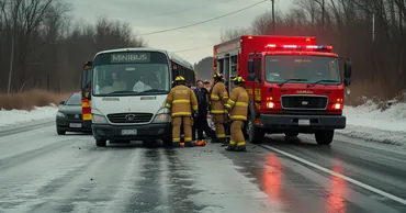 В Яловенском районе микроавтобус столкнулся с пожарной машиной, пострадали пять человек