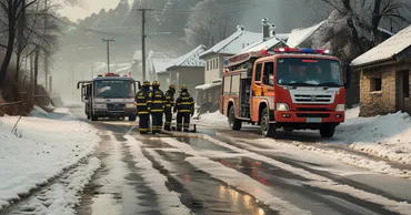 В селе Улму пожар уничтожил дом, пожарные столкнулись с рейсовым микроавтобусом