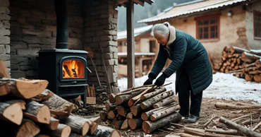 Мария Флоря из села Сэлкуца борется с холодом на фоне дефицита дров и низких пенсий
