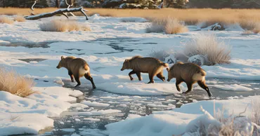 В заповеднике «Старый Оргеев» дикие животные испытывают трудности из-за ледяного дождя