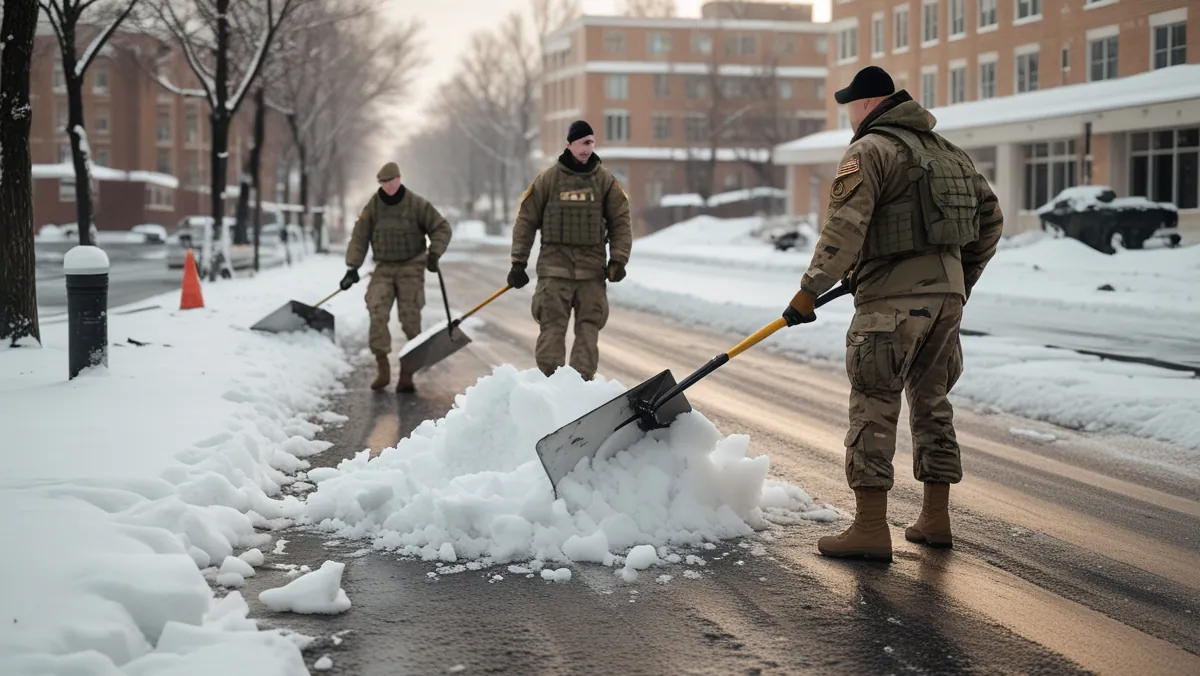 Национальная армия помогает ликвидировать последствия снегопада в Кагуле и Каушанах