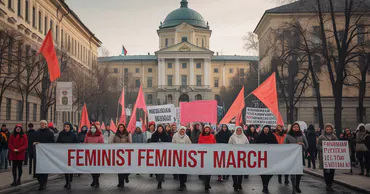 В Кишинёве прошёл 12-й феминистский марш за защиту женщин и справедливость