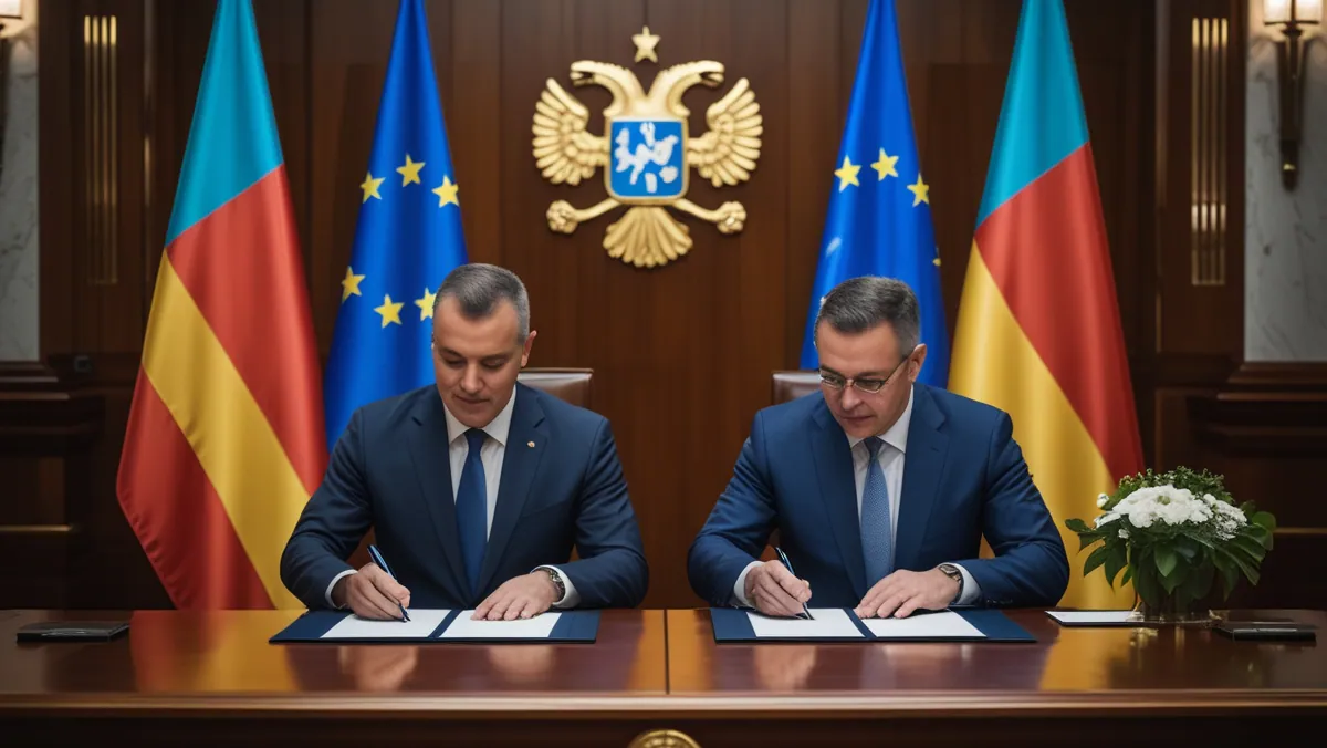 Игорь Гросу и Роберта Метсола подписали обновлённый Меморандум в Брюсселе