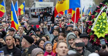 Протест у правительства в Кишиневе: ПСРМ требует снизить НДС на топливо