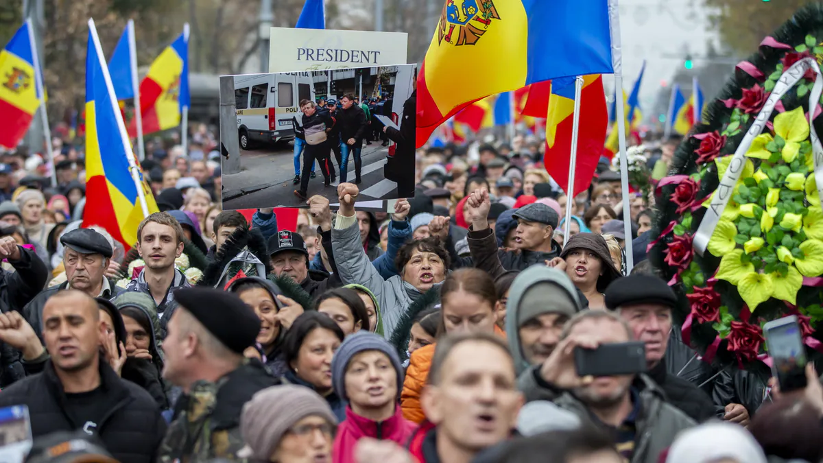 Протест у правительства в Кишиневе: ПСРМ требует снизить НДС на топливо
