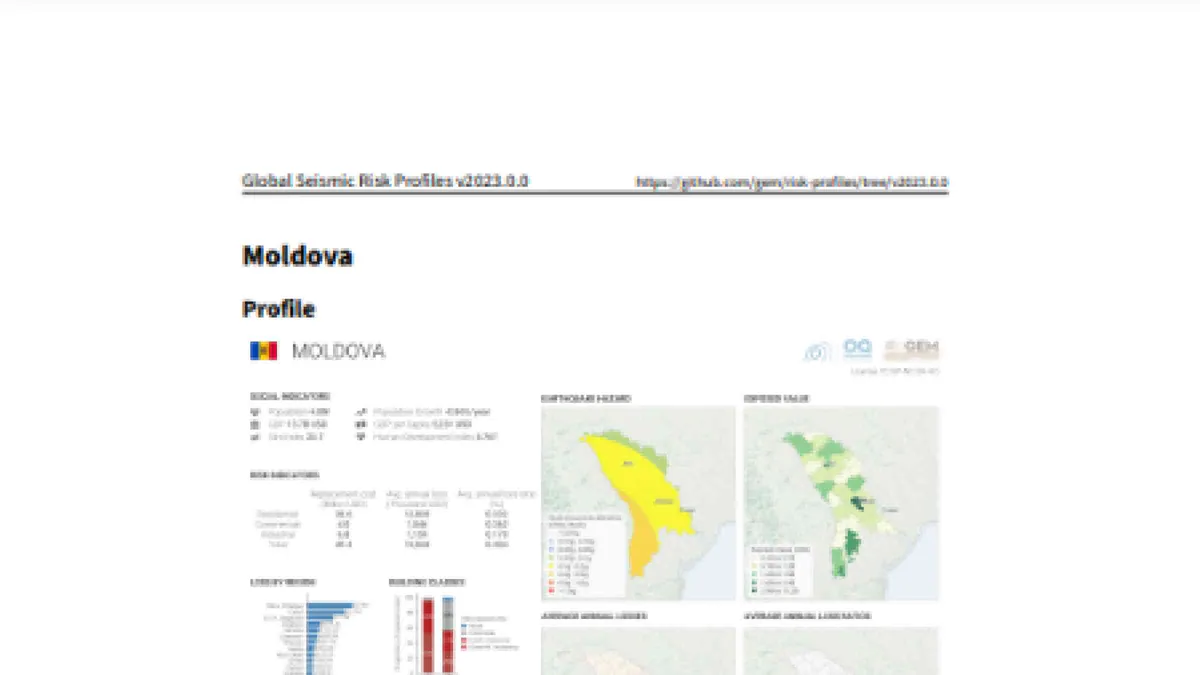 В Молдове запустят приложение для оценки сейсмостойкости зданий