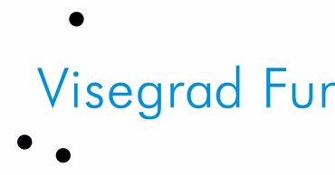The official logo of the Visegrad Fund with blue text and black dots.