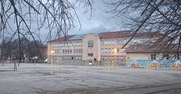 The building and courtyard of Vocational School No. 11 in Chisinau.