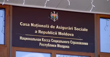 Signage of the National Social Insurance House of the Republic of Moldova.