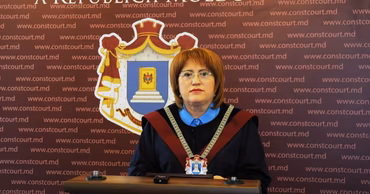 Domnica Manole, President of the Constitutional Court of Moldova, in her official judicial robe.