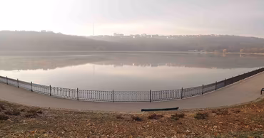 A view of the lake in Valea Trandafirilor park in Chisinau.
