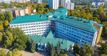 Aerial view of the Gheorghe Paladi Municipal Clinical Hospital in Chisinau.