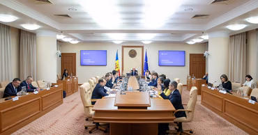 The Moldovan government cabinet meeting in session.