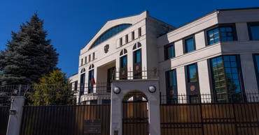 The building of the Russian Embassy in Chisinau, Moldova.