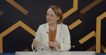 Ivona Piorco, Head of the EU Delegation to Moldova, speaking during an interview.