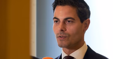Vasile Tofan speaking during an interview.