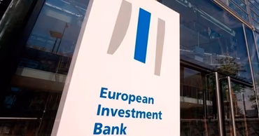 The European Investment Bank logo displayed on a building exterior.